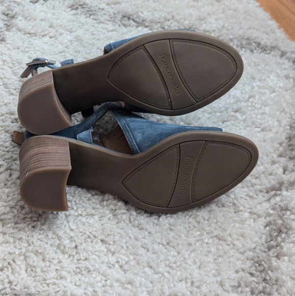 Franco Sarto Sandals - Women's 8M - Blue Suede. - NWOT - Picture 7 of 8